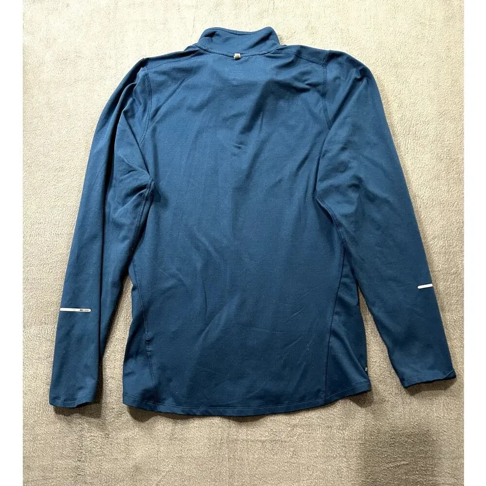 Nike Dri-Fit Quarter Zip Long Sleeve Mock Neck Blue‎ Men's Size Small